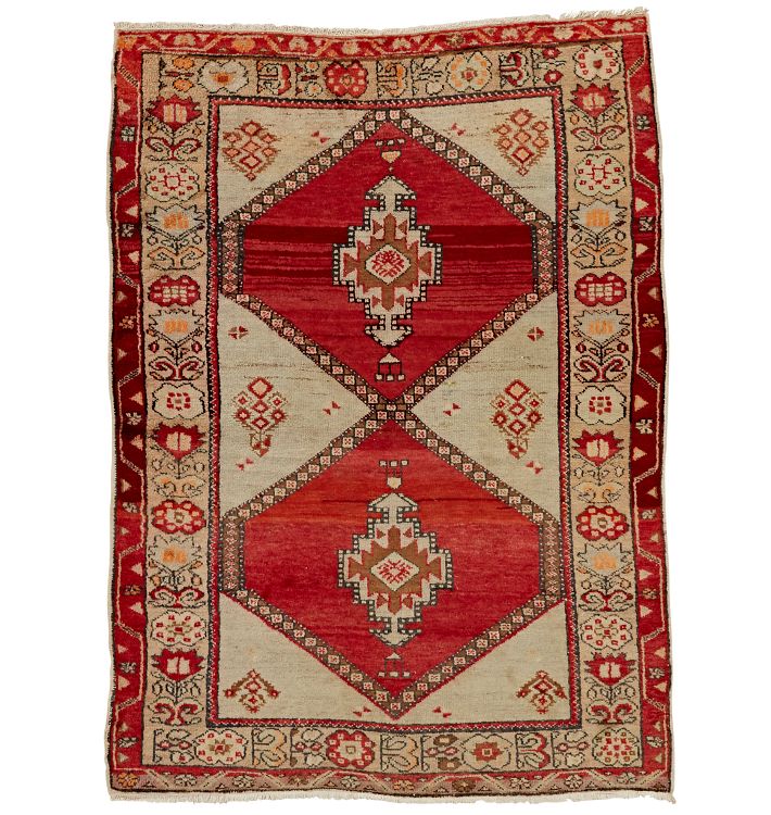 Brightly Colored Konya Turkish Rug