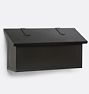 Wide Classic Locking Mailbox - Textured Black