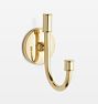 Ladd Hook Single Unlacquered Brass