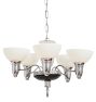 Vintage 5-Light Art Deco Cup Shade Chandelier