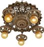 Finely Cast Vintage Classical Revival Polychome Chandelier