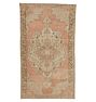 Vintage Faded Turkish Hand-Knotted Floral Area Rug