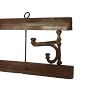 Vintage Wood and Iron Hook Rack