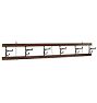 Vintage Wood and Iron Hook Rack