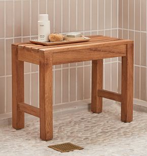 Redwood shower bench sale