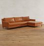 McNary Leather 2-Piece Chaise Sofa