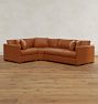 Wrenton Leather 3-Piece Arm Sofa with Wedge Corner