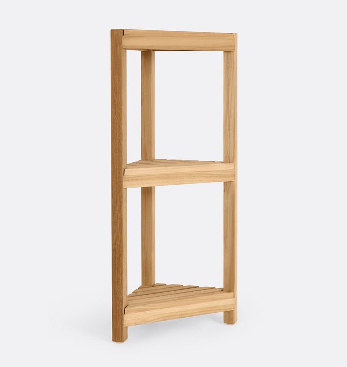 Adela Teak 3-Tier Corner Shelf