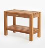 Teak Shower Bench with Shelf