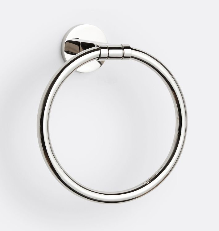 Hughes Towel Ring, Polished Nickel