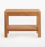 Devin Teak Shower Bench with Shelf - 24&quot; x 18&quot;