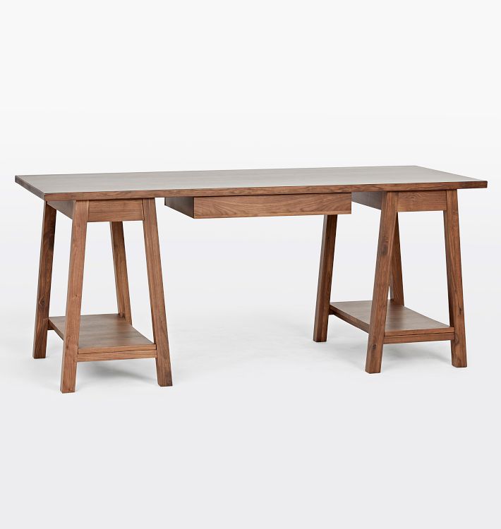 Andrews Walnut Sawhorse Desk