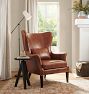 Clinton Modern Wingback Leather Chair