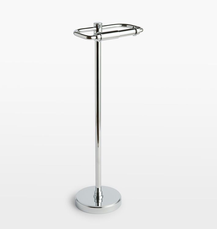 Ladd Standing Toilet Paper Holder, Polished Chrome