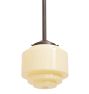 Art Deco Pendant with Tiered Drum Shade