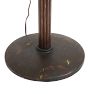 Vintage Brass Desk Lamp with Opalescent Bell Shade