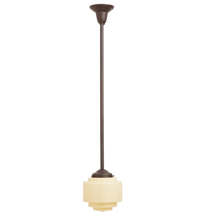 Art Deco Pendant with Tiered Drum Shade