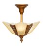 Vintage 3-Light Art Deco Slipper Shade Chandelier