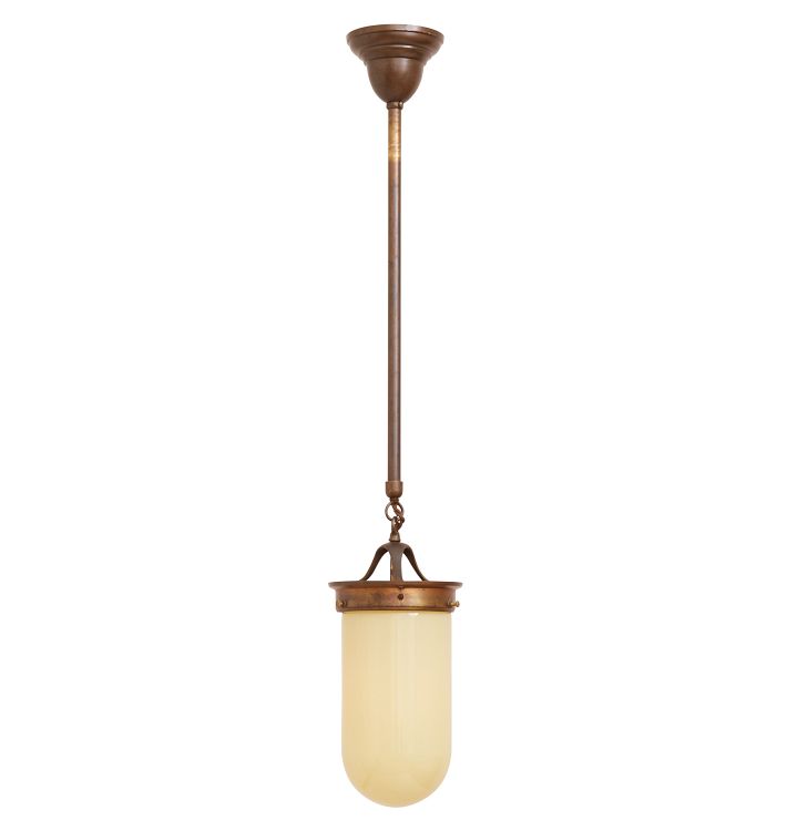 Cream Opalescent Bullet Shade Pendant