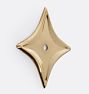 Star Cabinet Knob Backplate, Aged Brass