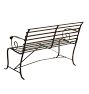 Weathered Vintage Strap Iron Bench