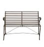 Weathered Vintage Strap Iron Bench