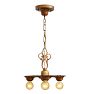 Vintage Classical Revival 3-Light Candle Chandelier