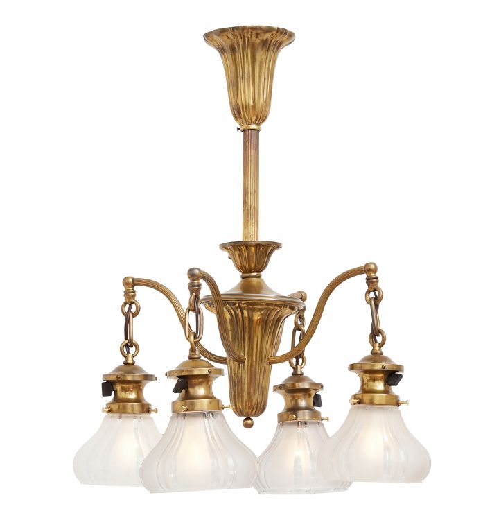 Vintage 4-Light Sheffield-Style Chandelier