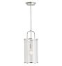 Yeon 8" Pendant, Polished Nickel - 8"  Cylinder Shade - 30" Length