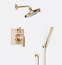 Morro Bay Thermostatic Shower Set with Handshower, Satin Bronze PVD