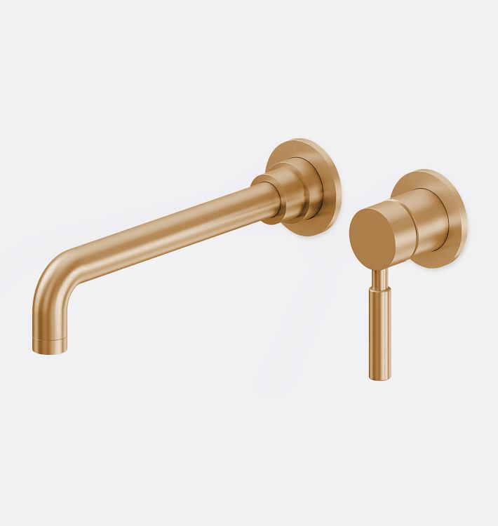 Tiburon Single Handle Wall Mount Faucet, 8.5" - Satin Bronze PVD