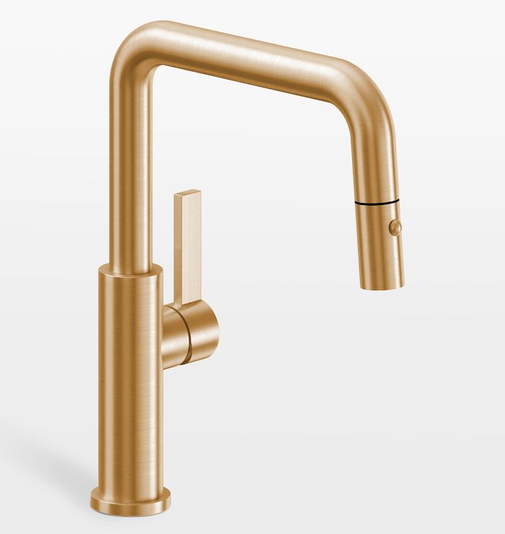 Corsano Quad Neck Pull Down Kitchen Faucet, Satin Bronze PVD