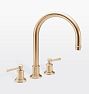 Miramar Lever Handle Roman Tub Filler, Satin Bronze PVD