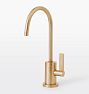 Corsano Blade Handle Hot And Cold Water Dispenser With Hot Water Tank, Satin Bronze PVD