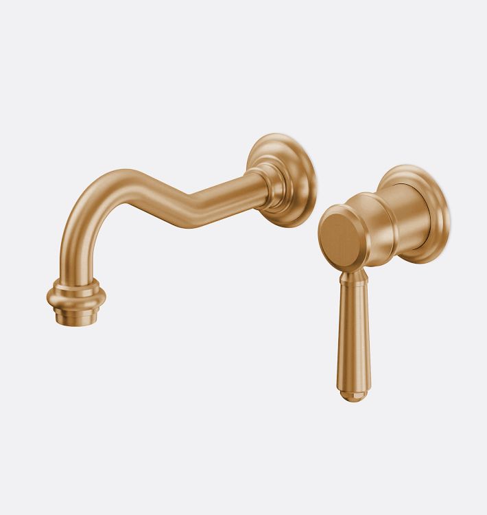 Montecito Bath Faucet Single Wall Mount Lever Handle, 6.5" - Satin Bronze PVD