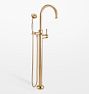 Miramar Floor Mounted Tub Filler With Handshower, Satin Bronze PVD