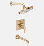 Descanso Thermostatic Shower & Tub Set, Satin Bronze PVD