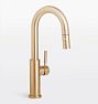 Corsano Stick Handle Pull Down Kitchen Prep Faucet, Satin Bronze PVD