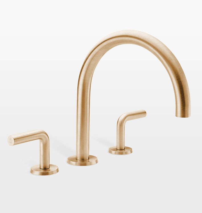 Tamalpais Gooseneck Roman Tub Filler, Satin Bronze PVD