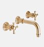 Miramar Wall Mount Faucet, 6.5" - Satin Bronze PVD