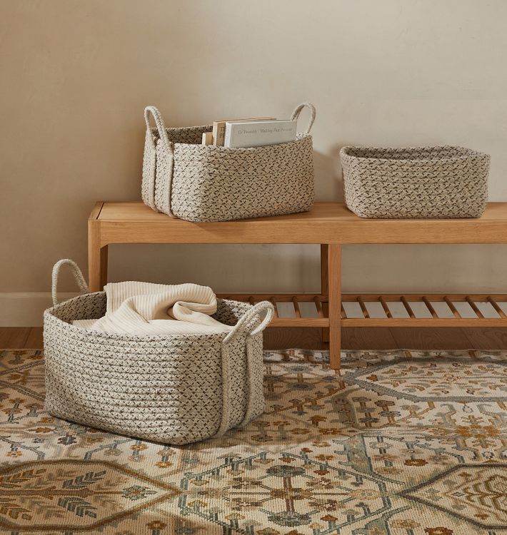 Cablelock Undyed Wool Basket