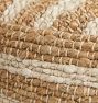 Jute Striped Pouf