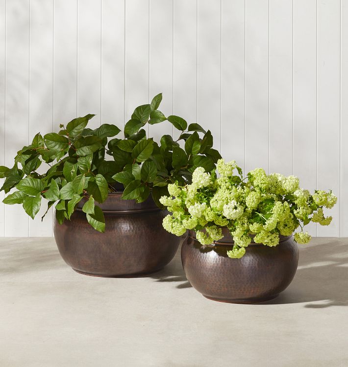 Copper Penny Round Planters