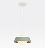 Blaine 11" Pendant, Matte White - Matte Rosemary Shade - 30" Length