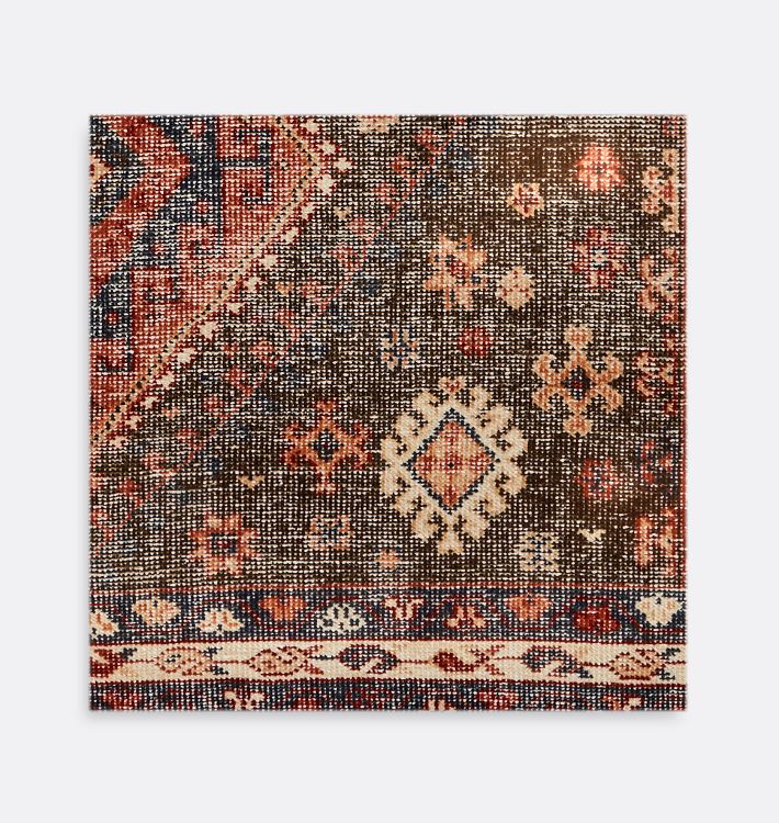 Everyl Hand-Knotted Rug - 18" X 18" Swatch - Dark Multi