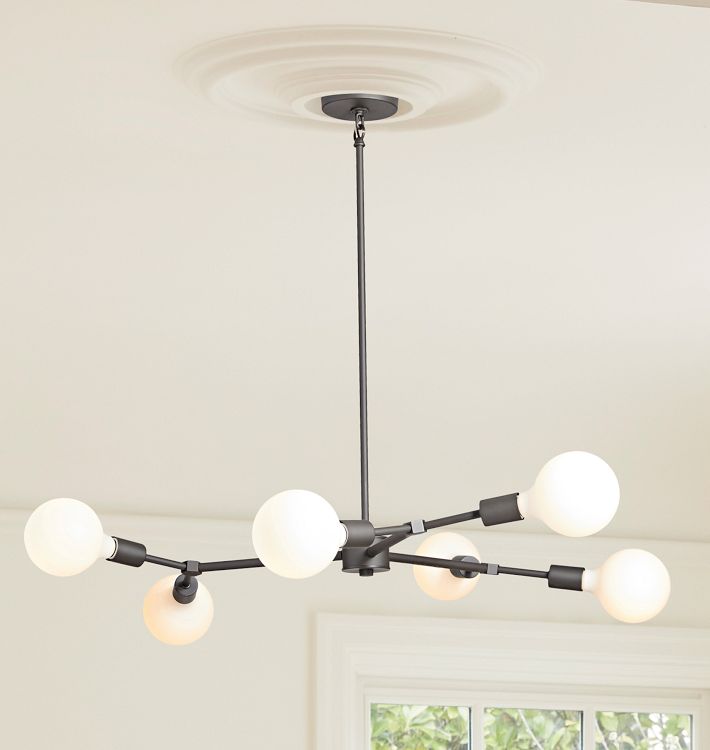 Salem 34&quot; Bare-Bulb Chandelier