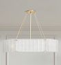 Willamette 48&quot; Linear Chandelier, Pearl White Glass