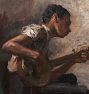 The Banjo Player Reproduction Wall Art Print