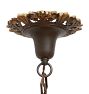 Vintage 3-Light Bronze Art Deco Slipper Shade Chandelier