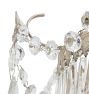 Vintage Classical Revival Tiered Crystal Semi-Flush Fixture